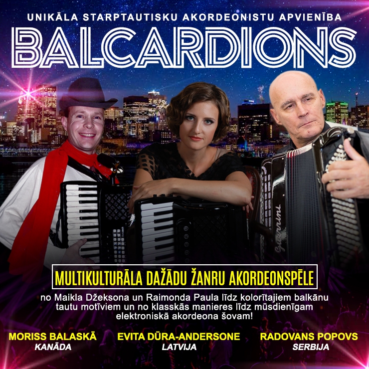 Laimē ielūgumus uz akordeonistu trio “Balcardions” koncertu! (papildināts ar uzvarētājiem)