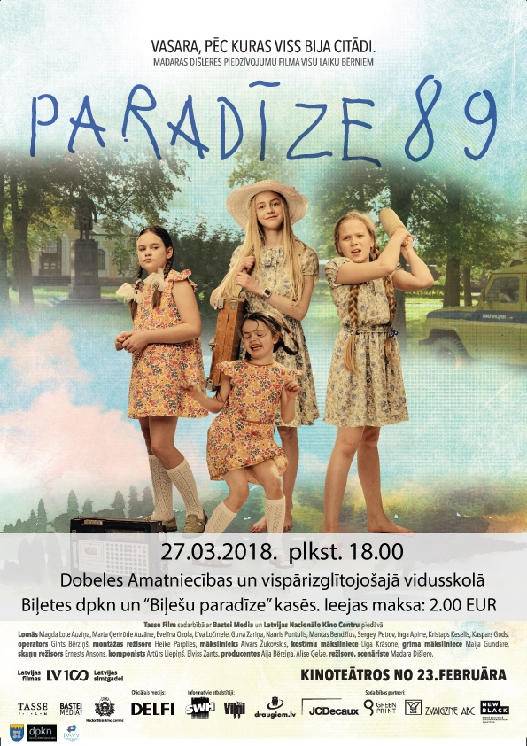 Arī Dobelē demonstrēs filmu “Paradīze 89”