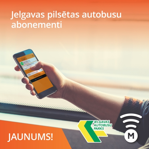 Abonementus braucieniem Jelgavas autobusos var iegādāties "Mobilly"