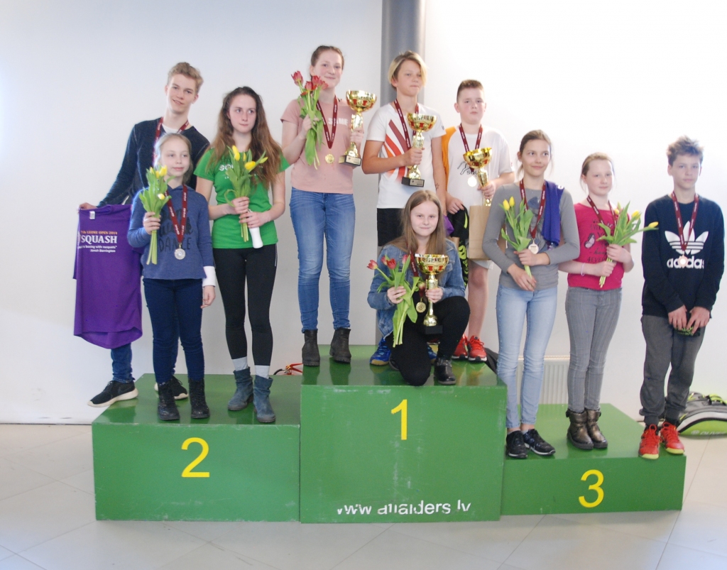 Jelgavas skvoša spēlētājiem četras zelta medaļas Latvijas čempionātā
