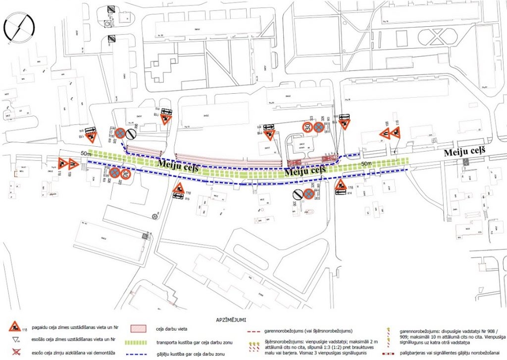 Līdz 31. maijam aizliegta gājēju kustība Meiju ceļa daļā