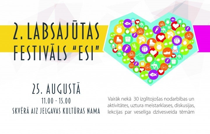 Nākamnedēļ Jelgavā norisināsies labsajūtas festivāls "Esi"