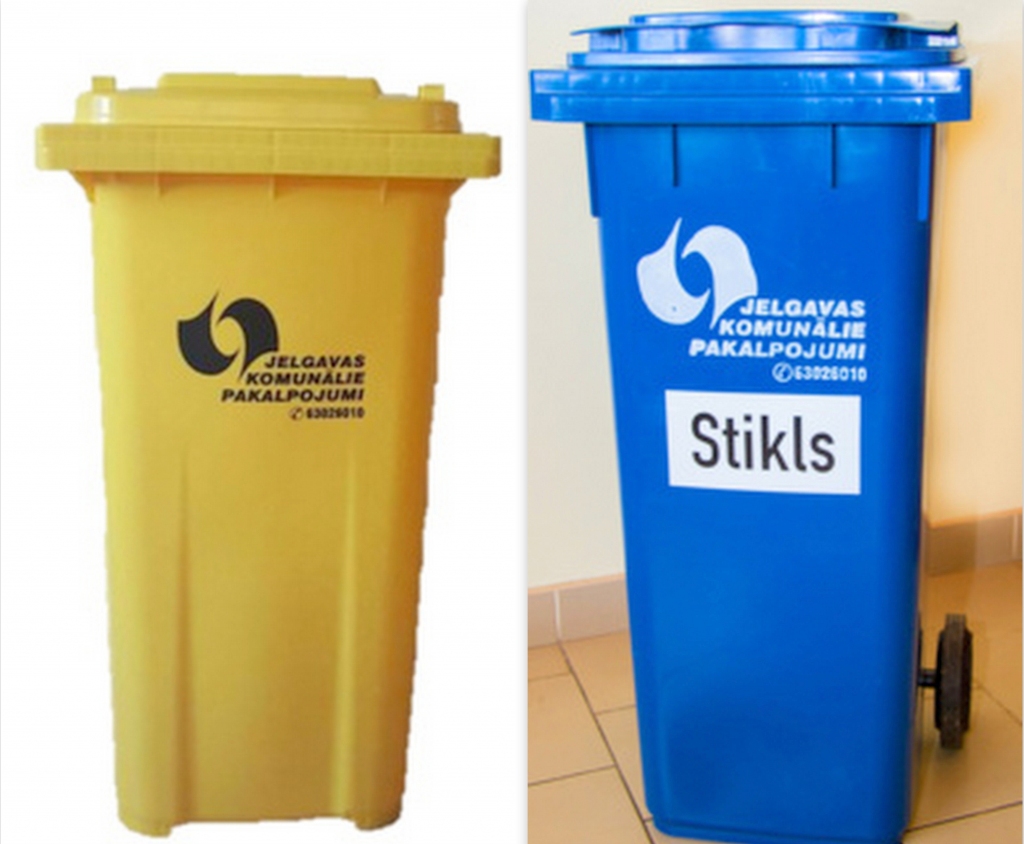 Jelgavā aktīvi piesakās jaunajiem dzeltenajiem atkritumu konteineriem