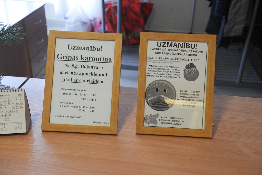 Jelgavā izsludināta gripas epidēmija