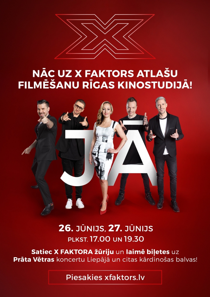  Aicina nākt uz muzikālā šova “X Faktors” filmēšanu 