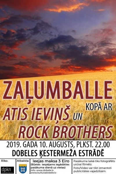 Dobeles Ķestermeža estrādē notiks zaļumballe kopā ar Ati Ieviņu un “The Rock Brothers”