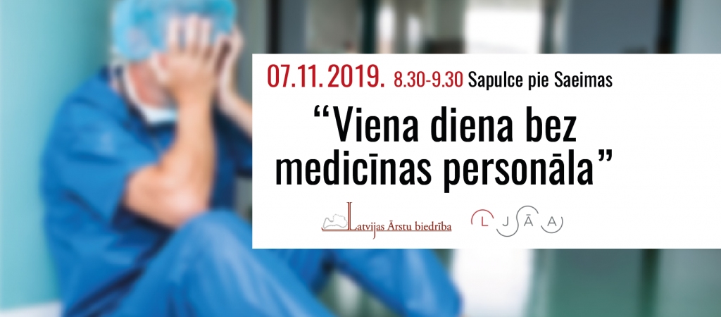 Simtiem mediķu akcijā "Viena diena bez medicīnas personāla" protestēs pie Saeimas