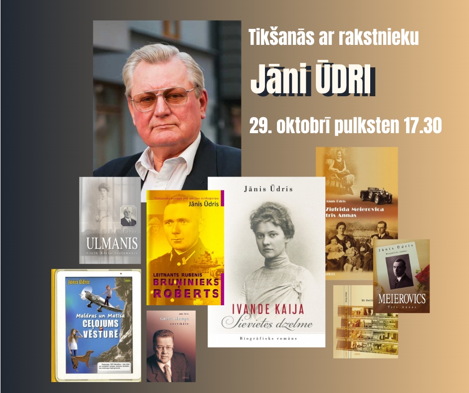 Bibliotēkā notiks tikšanās ar rakstnieku Jāni Ūdri (papildināta ar FOTO)