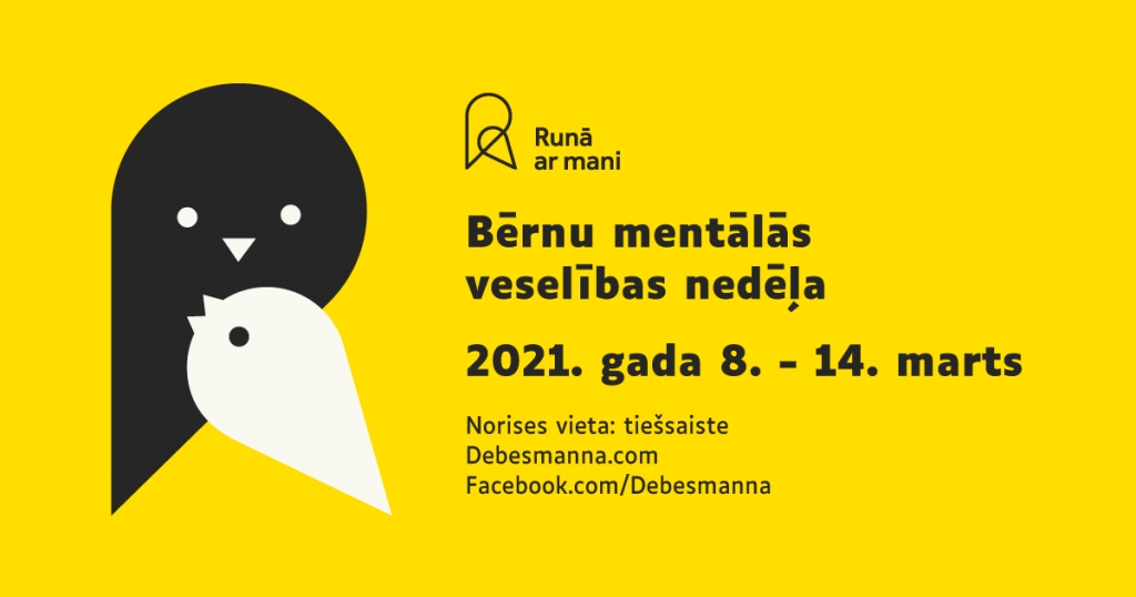 Šonedēļ norisinās pirmā Bērnu mentālās veselības nedēļa – “Runā ar mani”