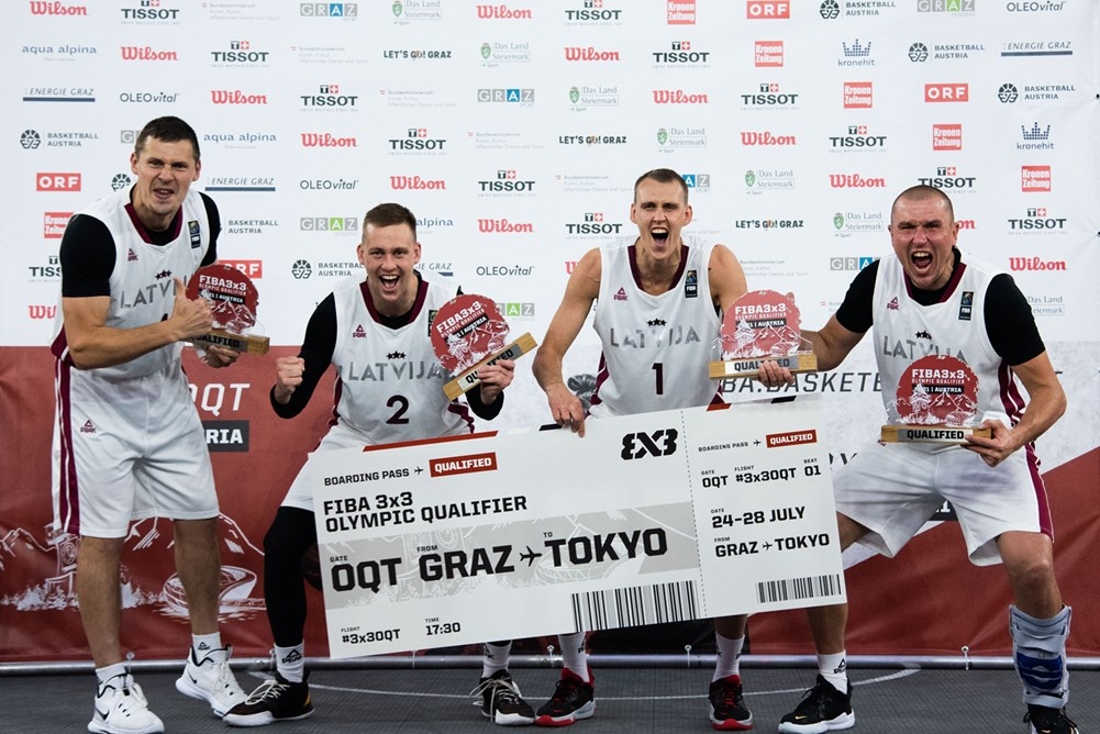 Latvijas 3x3 basketbola izlase izcīna ceļazīmi uz Tokijas olimpiādi