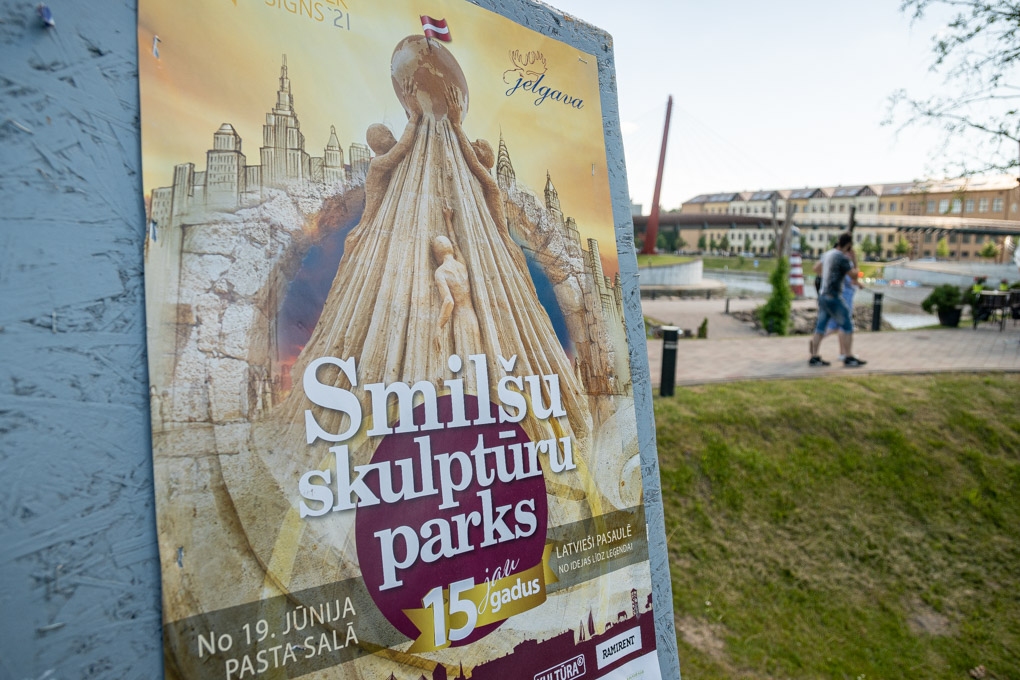 Smilšu skulptūru parks Jelgavā atvērts arī svētkos