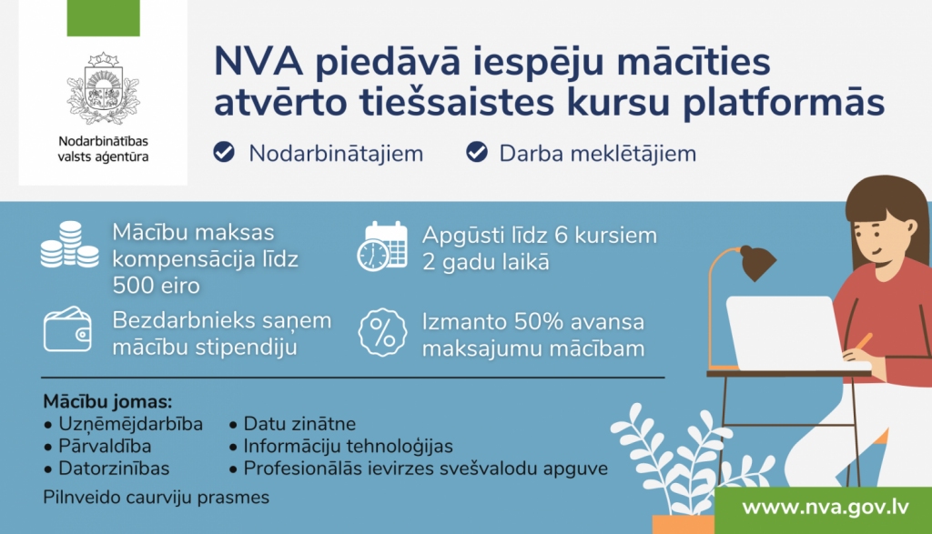 NVA piedāvā mācīties atvērto tiešsaistes kursu platformās